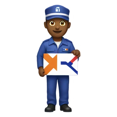 FedEx driver holding UN flag sticker