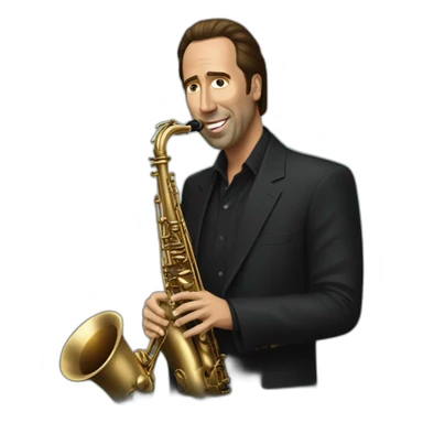 Nick cage playing smooth jazz sticker