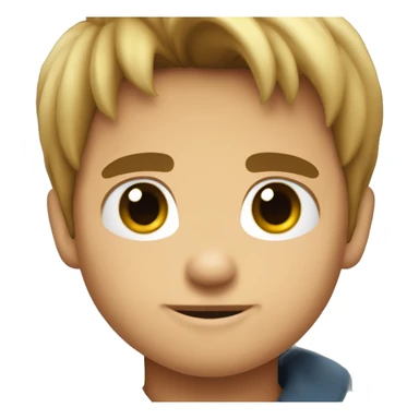 Niño rubio con pelo muy fuerte sticker