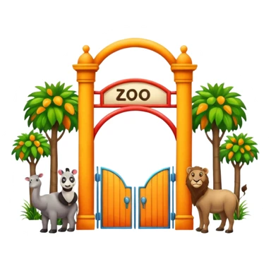 entrada de un zoo y que vean animales  sin ninguna persona  sticker