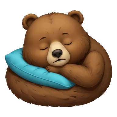 a bear sleeping  with zzz sticker