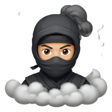 Un ninja entre el humo sticker