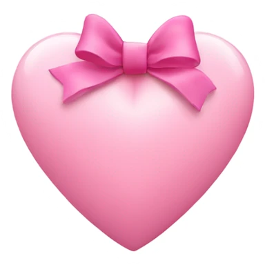 light pink heart with pink bow on it sticker