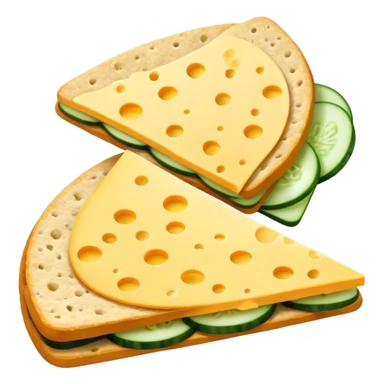 Crisp bread with cheese and cucumber  sticker