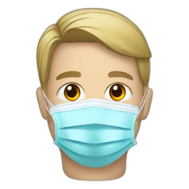 a military Headshot in a Medical masks sticker