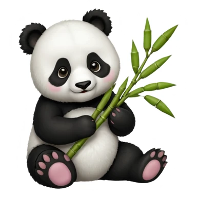 panda with bamboo sticker