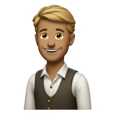 Smiling French man sticker