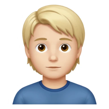 boy with middle part hair sticker