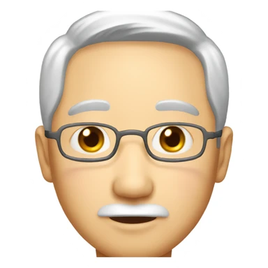 korean, 55 years old, man, small eyes sticker