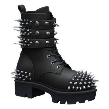 platform boots gothic with spikes sticker