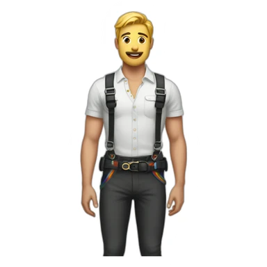 Gay in harness sticker