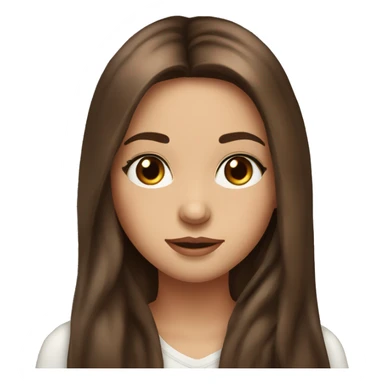 girl with long brown hair, long eye lashes, gorgeous sticker