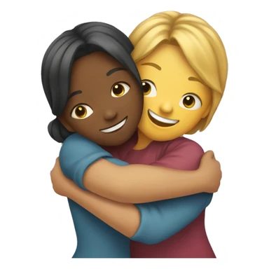 hug between two woman sticker