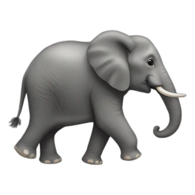 Back side of a elephant sticker