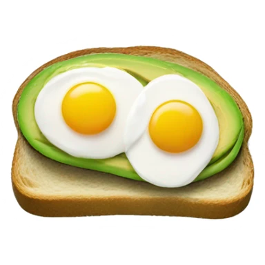 One Avocado toast with two eggs sticker