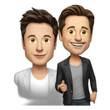 Elon musk with shahrukh khan sticker