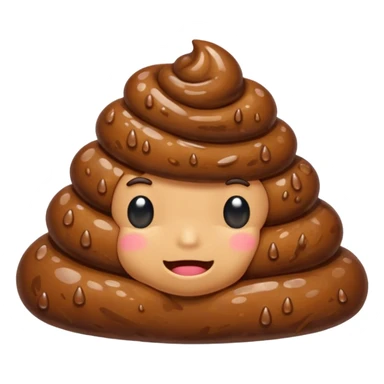 A brown wet poop💩 sticker