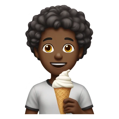 Black boy ice cream sticker
