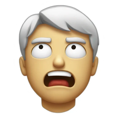 An emotion that is angry and that is sick sticker