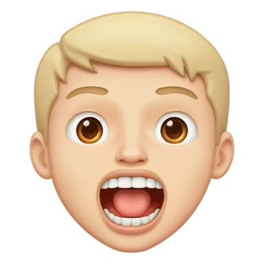 Guy with wide open mouth sticker