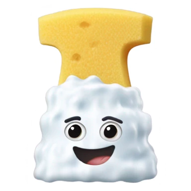 kitchen sponge covered in yogurt sticker