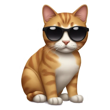 Cat with sunglasses sticker