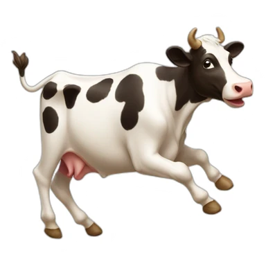 dancing cow sticker
