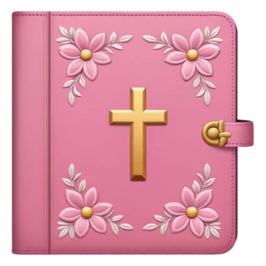 make a girly catholic bible with pink tones sticker