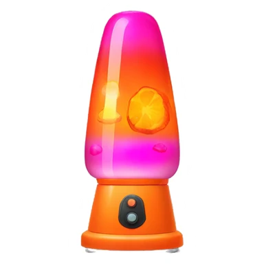orange and pink lava lamp sticker
