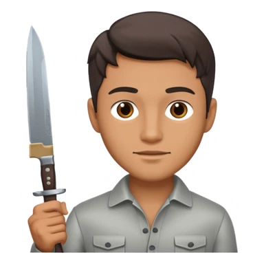 Un señor guapo con un cuchillo  sticker