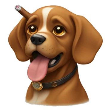 dog smoking a cigar sticker