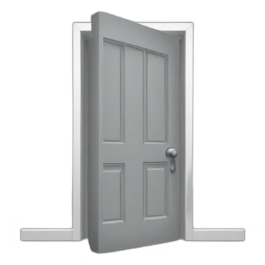 One gray  open door sticker