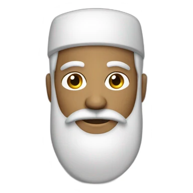 businessman wearing kufi white beard sticker