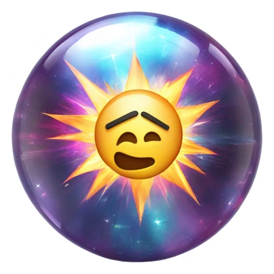 astral projection explosive star inside a ball sticker