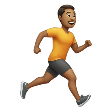 Person Running To Lose Weight sticker