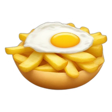 huevo frito con patatas sticker