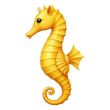 Left Facing Yellow Seahorse  sticker