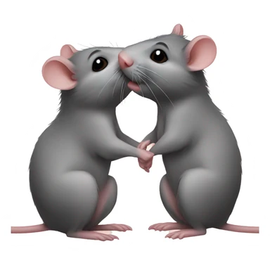 Rats kissing sticker