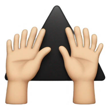 make a black "play" button with hands and arms in the middle, the typical triangle of the "play" symbol should be sticker