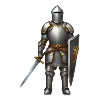 Full armored knight with sword by side sticker