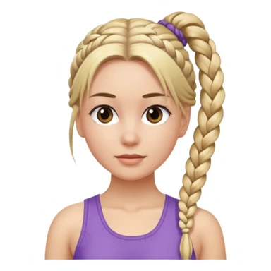 just hair braided hair tail one piece sticker