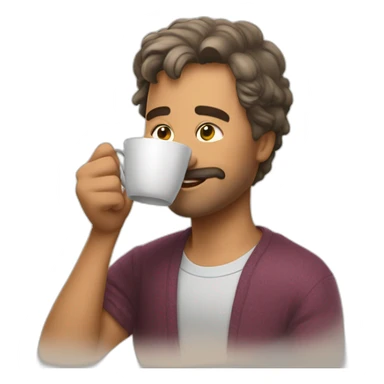 Frieren sipping a cup of tea sticker