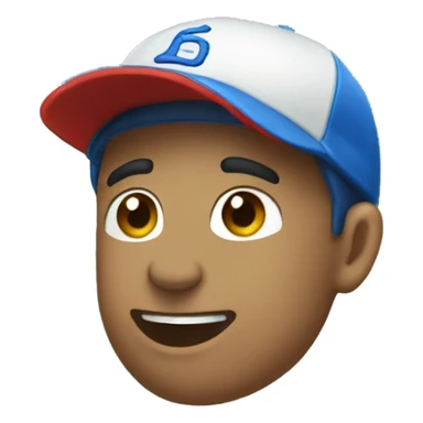 blue baseball cap sticker