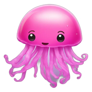 pink jellyfish sticker