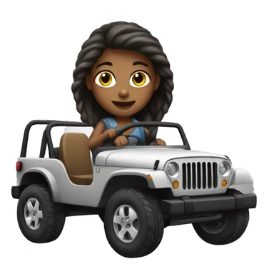 girl driving jeep sticker