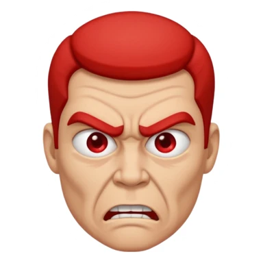 extemely mad face sticker