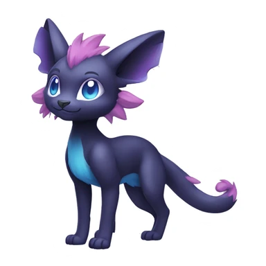 Cute cool black blue purple pink animal hybrid Fakemon full body sticker