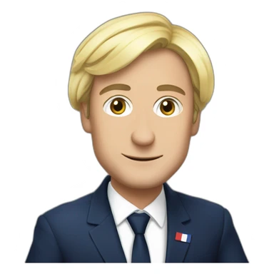 Macron sur Marine le pen sticker