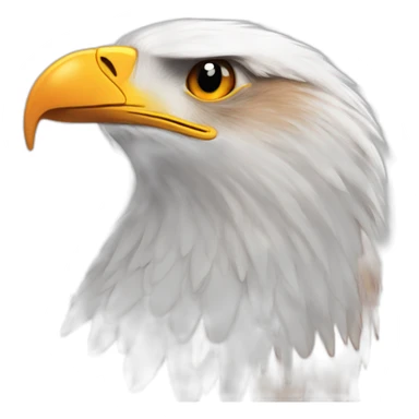 Eagle With only orange and white plumage sticker