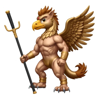 a griffin with a hockey stick sticker